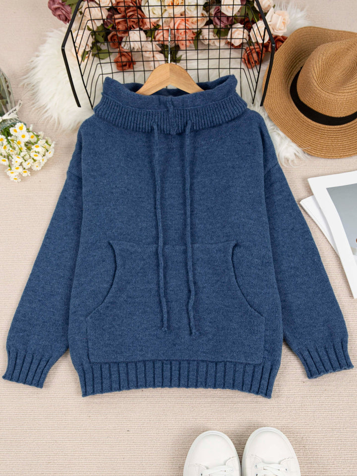 Zelina - Long Sleeve Sweater With Pocket