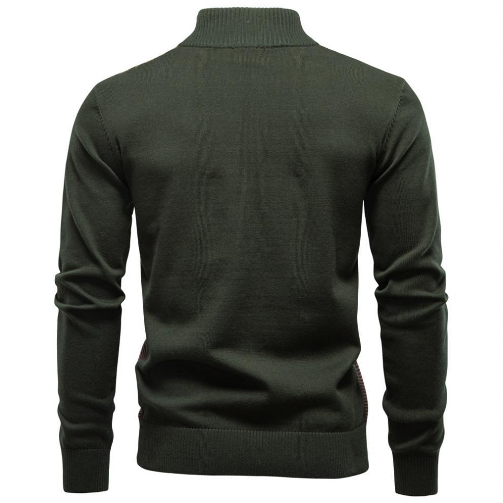 Strukturerad half-zip tröja med slim fit
