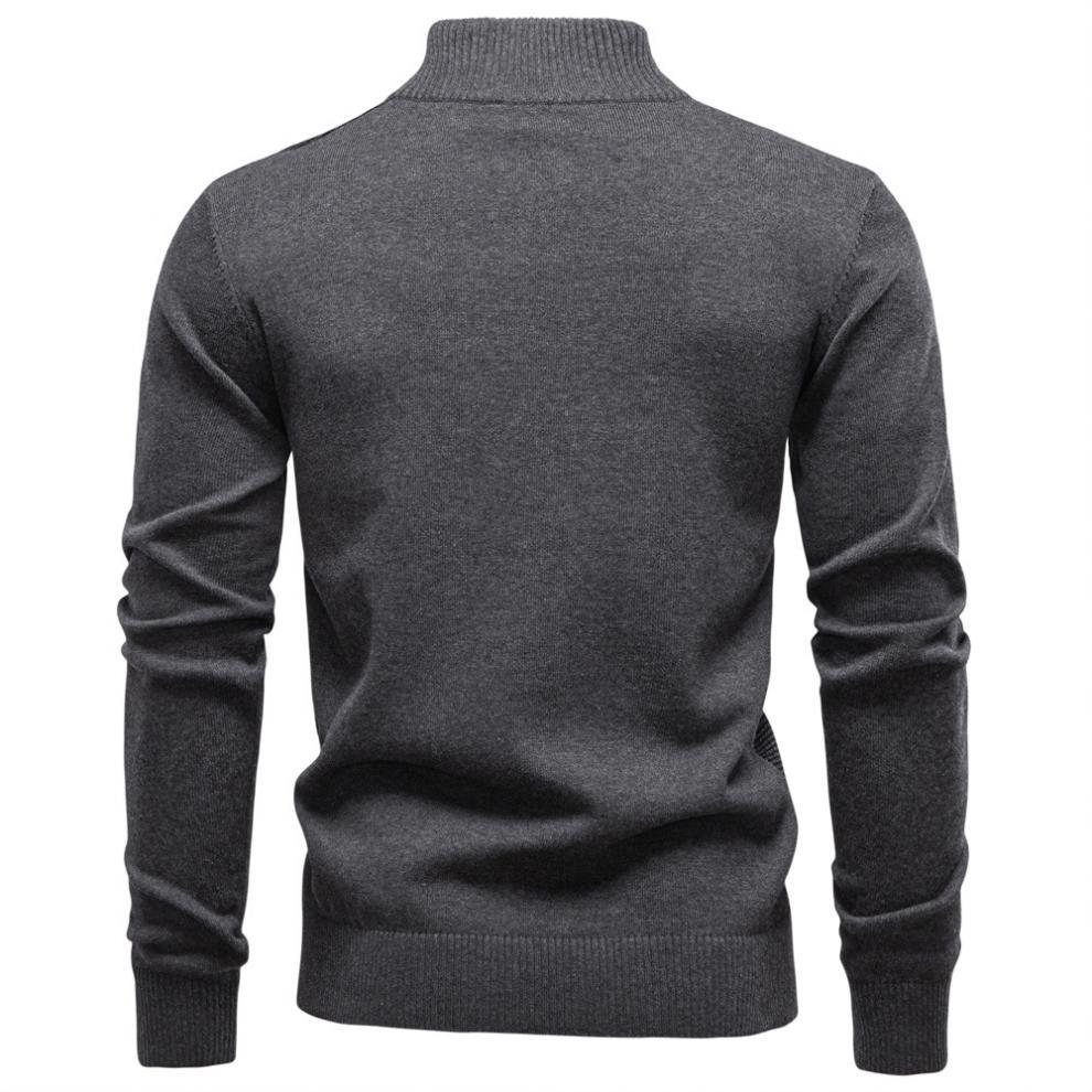 Strukturerad half-zip tröja med slim fit