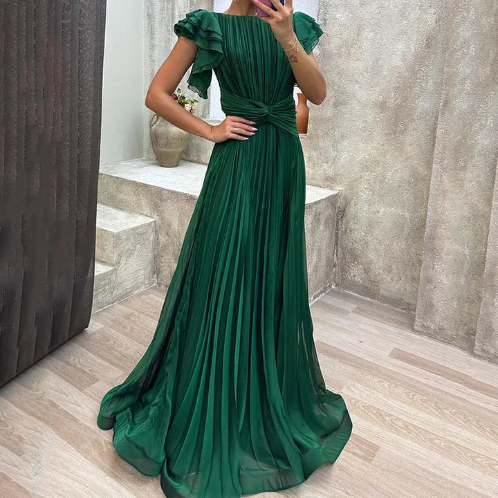 Rita-Pleated Evening Dress