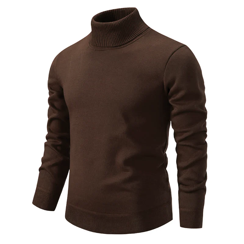 Signature Mock-Neck i Finstickad Ull