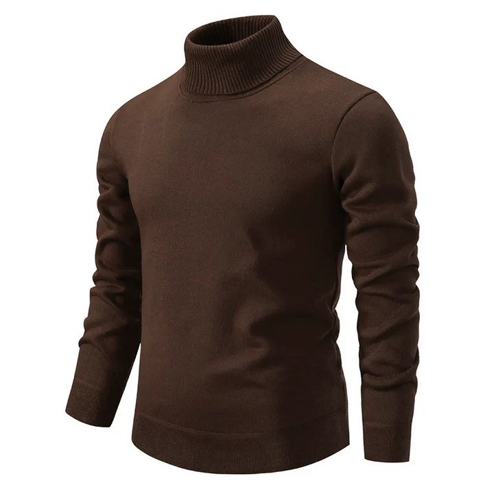 Signature Mock-Neck i Finstickad Ull